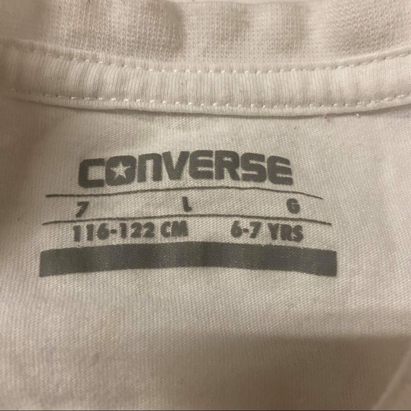 SOLD! CONVERSE Boy’s Short Sleeve Tshirt Size L 6-7Y - Picture 3 of 4